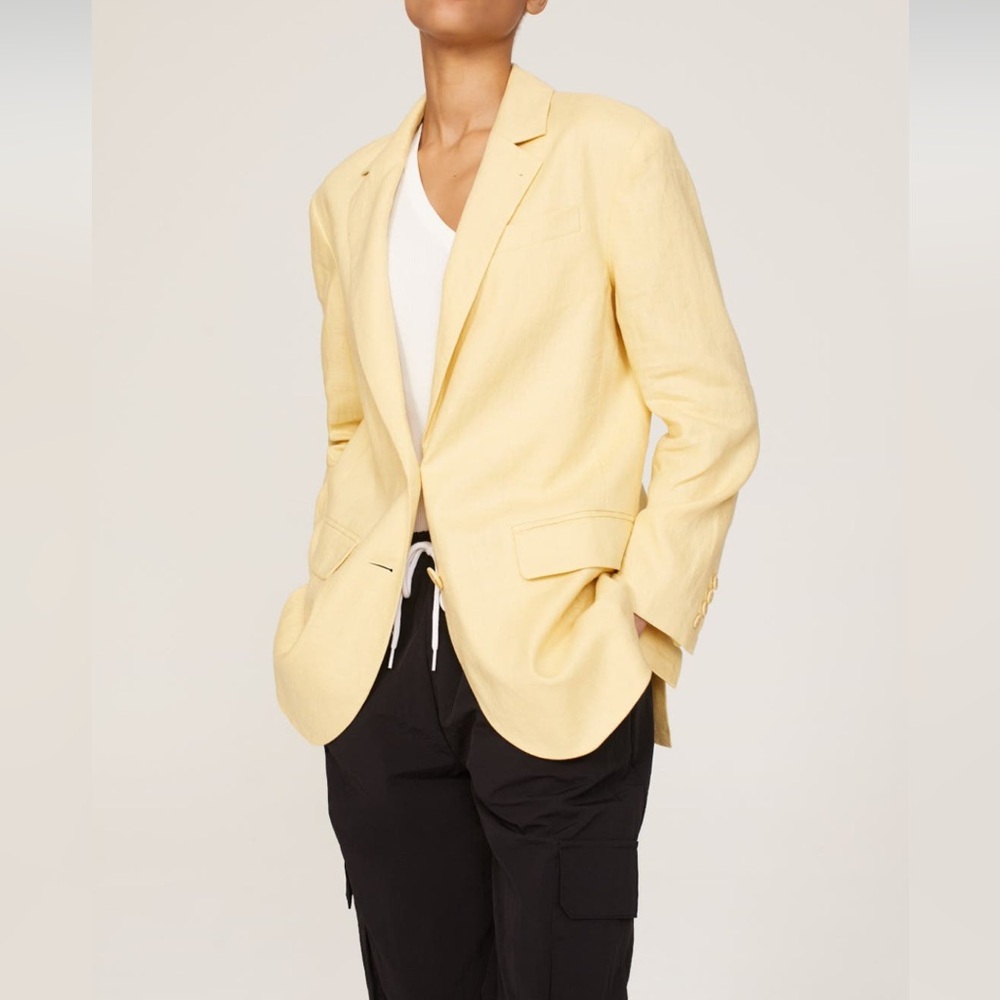 NWT Madewell Yellow Oversized Linen Blazer size Small